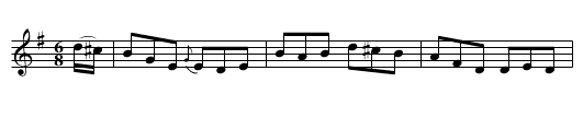 Over the Hills - staff notation