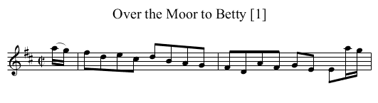 Over the Moor to Betty [1] - staff notation