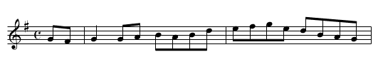 Over the Moor to Maggie - staff notation