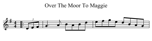 Over The Moor To Maggie - staff notation
