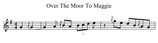 Over The Moor To Maggie - staff notation