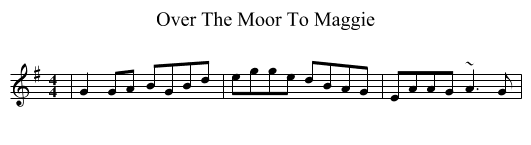 Over The Moor To Maggie - staff notation