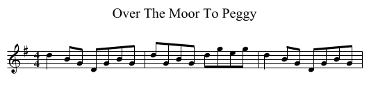 Over The Moor To Peggy - staff notation