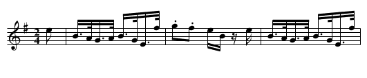 Over the Mountains - staff notation