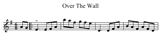 Over The Wall - staff notation