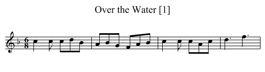 Over the Water [1] - staff notation