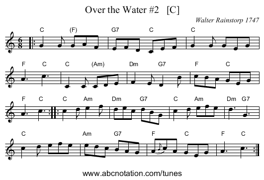 Over the Water #2   [C] - staff notation