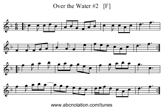 Over the Water #2   [F] - staff notation