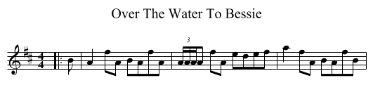 Over The Water To Bessie - staff notation