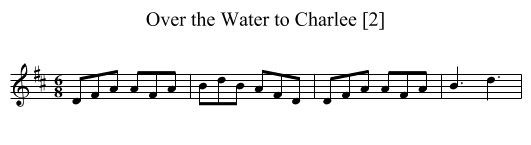 Over the Water to Charlee [2] - staff notation