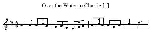 Over the Water to Charlie [1] - staff notation