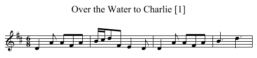 Over the Water to Charlie [1] - staff notation