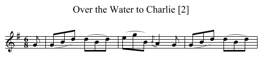 Over the Water to Charlie [2] - staff notation
