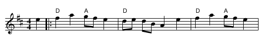 Over the Waterfall - staff notation
