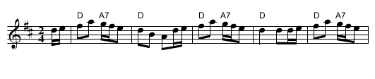 Over the Waterfall - staff notation