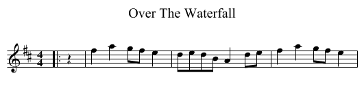 Over The Waterfall - staff notation