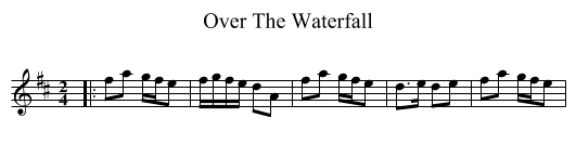 Over The Waterfall - staff notation