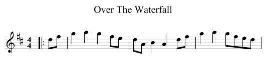 Over The Waterfall - staff notation