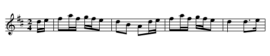 Over the Waterfall - staff notation