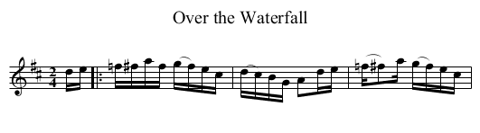 Over the Waterfall - staff notation