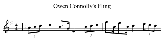 Owen Connolly's Fling - staff notation