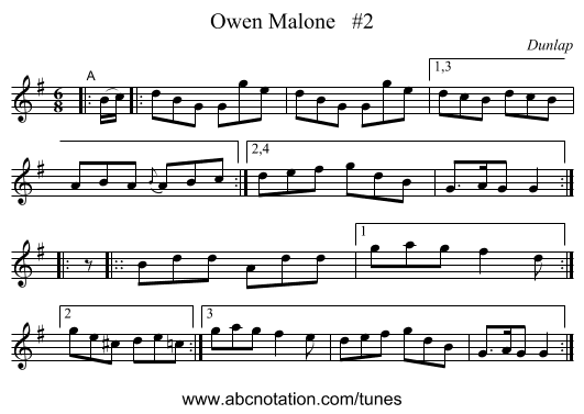 Owen Malone   #2 - staff notation