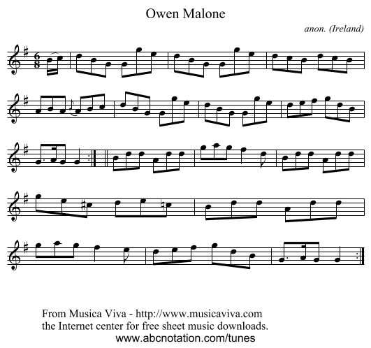Owen Malone - staff notation