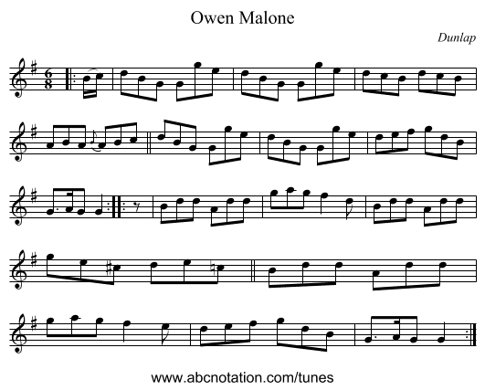 Owen Malone - staff notation