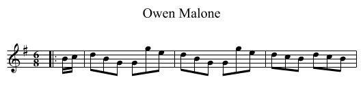 Owen Malone - staff notation