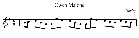 Owen Malone - staff notation