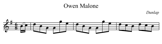 Owen Malone - staff notation