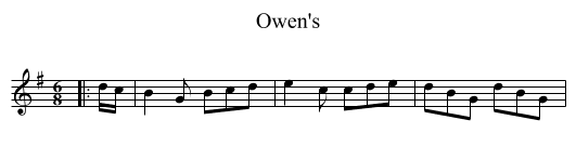Owen's - staff notation