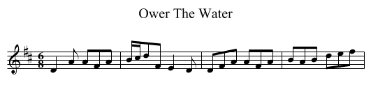 Ower The Water - staff notation