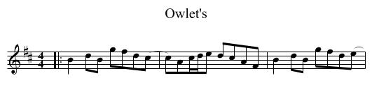 Owlet's - staff notation