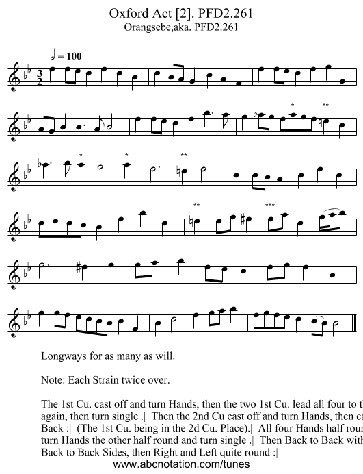 Oxford Act [2]. PFD2.261 - staff notation