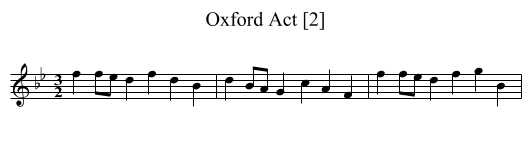 Oxford Act [2] - staff notation