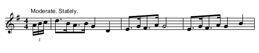Oxford Minuet [1] - staff notation