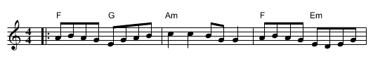 Oyster Cove - staff notation