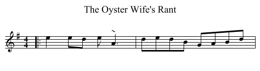 Oyster Wife's Rant, The  - staff notation