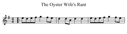 Oyster Wife's Rant, The  - staff notation
