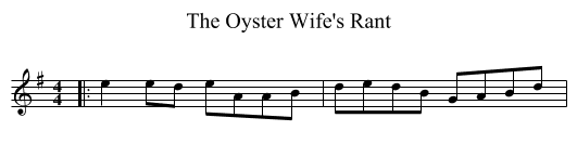 Oyster Wife's Rant, The  - staff notation