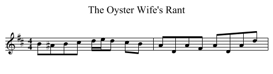 Oyster Wife's Rant, The  - staff notation