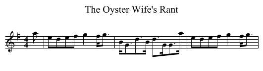 Oyster Wife's Rant, The  - staff notation