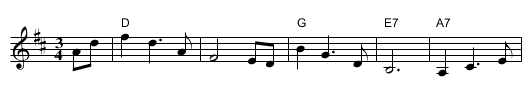 Ozark Moon - staff notation