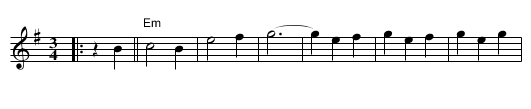 Ozhidanie - staff notation