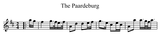 Paardeburg, The  - staff notation