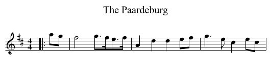 Paardeburg, The  - staff notation