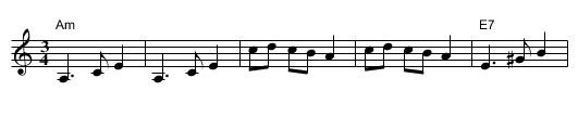 Paaskysen Valssi [waltz] - staff notation