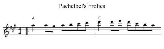Pachelbel's Frolics - staff notation