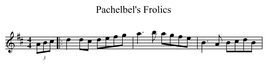 Pachelbel's Frolics - staff notation